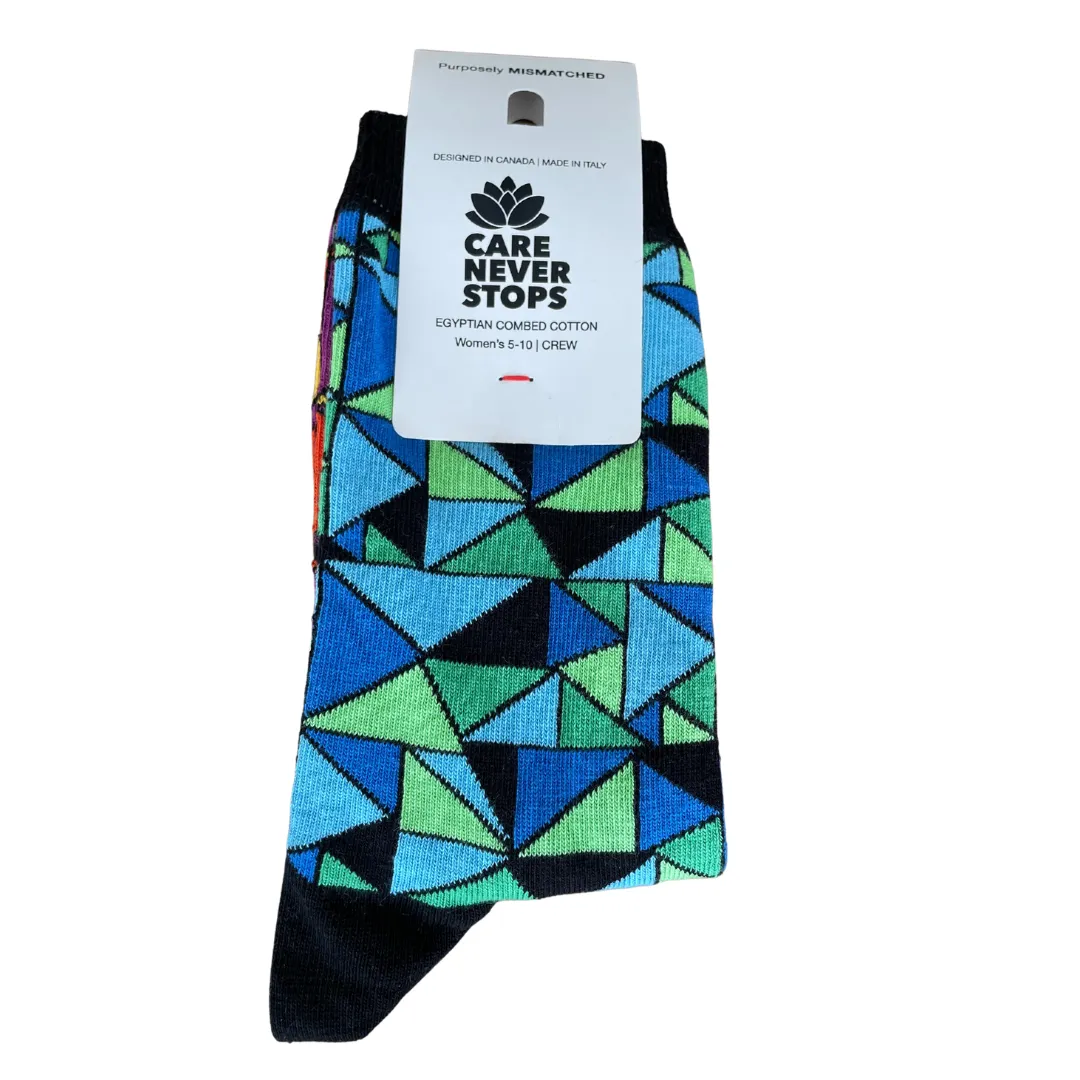 Care Never Stops Patterned Socks